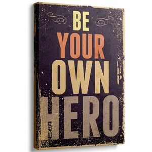 Inspirational Wall Art School Classroom Wall Decor, [Be Your Own Hero]